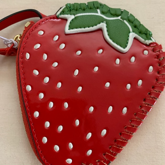 TORY BURCH Cute Strawberry Coin case -NEW- - Picture 2 of 8